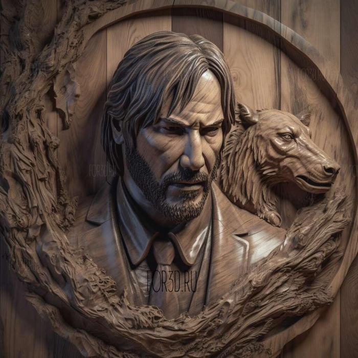 John Wick movie 1 stl model for CNC